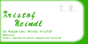 kristof meindl business card